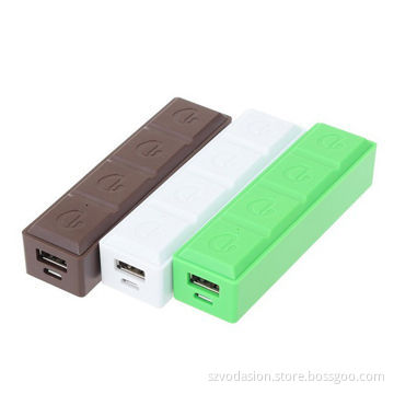 New Fashion Chocolate Design 2600mAh Portable Power Bank for Cell Phones